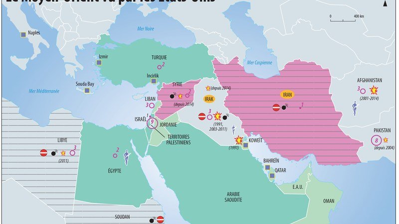 Carte géopolitique illustrant les tensions en Ukraine et au Moyen-Orient impactant les flux et prix mondiaux du pétrole.
