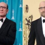 Stanley Tucci lors de la cérémonie des Oscars 2023, portrait professionnel en tenue de soirée