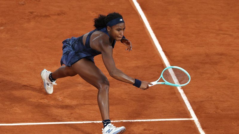Coco Gauff lors d'une séance d'entraînement