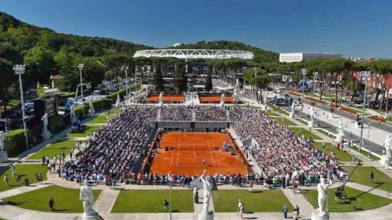 Court de tennis du tournoi de Rome