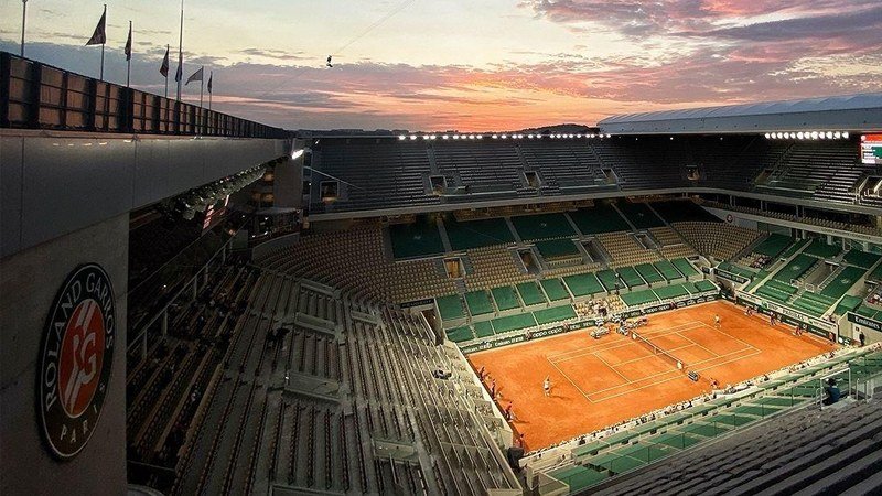 Vue générale du stade de Roland-Garros