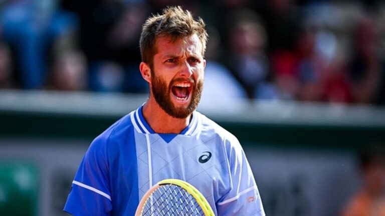 Portrait du joueur de tennis Corentin Moutet