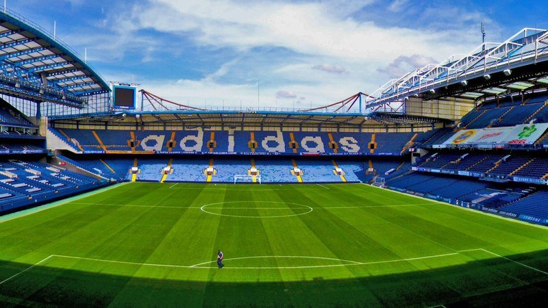 Vue extérieure du stade de Stamford Bridge