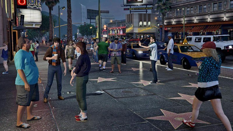 Foule de personnages non-joueurs dans GTA 6