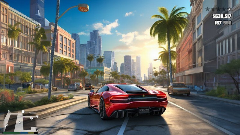 Séquence de gameplay issue du trailer de GTA 6