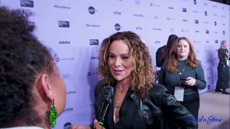 Jennifer Grey lors d'une interview discrète