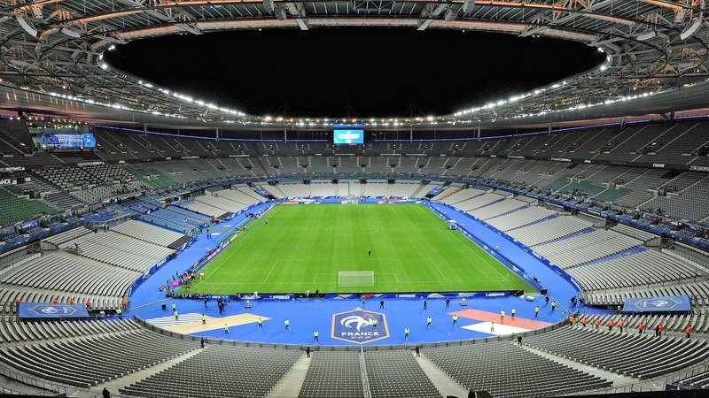 Vue extérieure du stade de la Beaujoire à Nantes