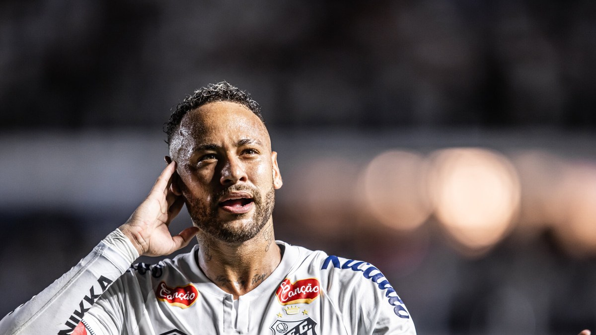 Neymar portant le maillot du Santos FC