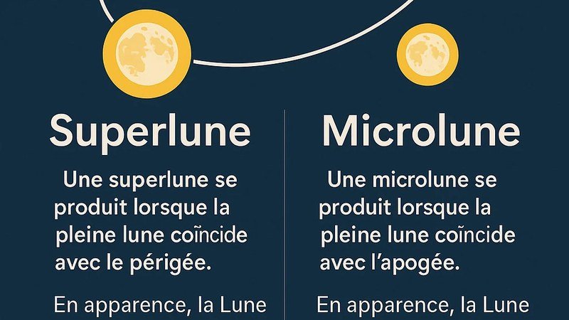 Phénomène de microlune dans l'espace