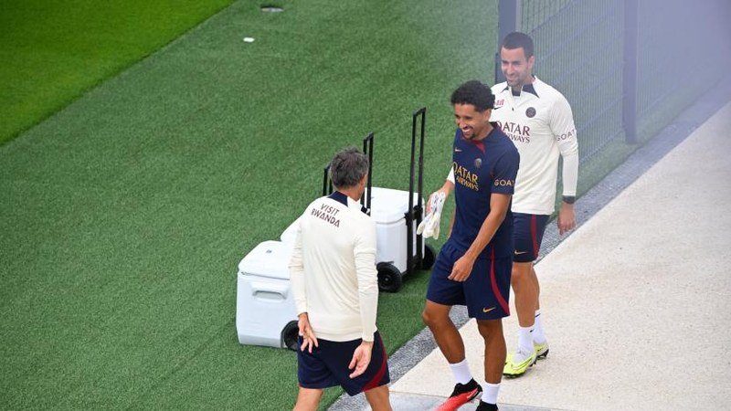 Le défenseur Marquinhos sur le terrain