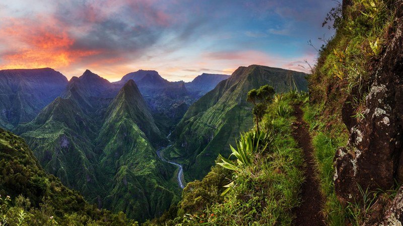 Paysage naturel de l'île de La Réunion