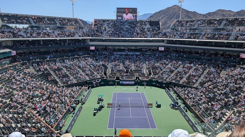 Vue du court central du tournoi d'Indian Wells