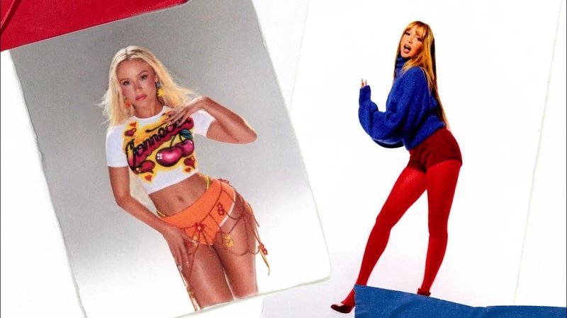 Zara Larsson posant avec l'artiste PinkPantheress