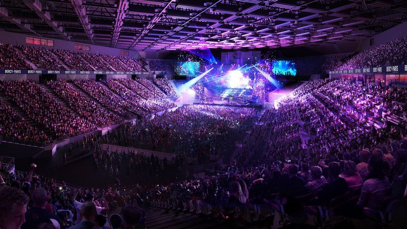 Architecture intérieure de l'Accor Arena