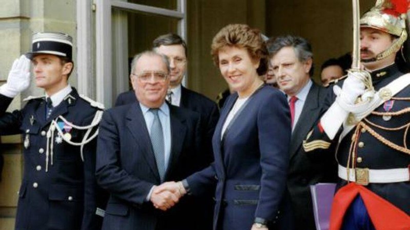 Édith Cresson lors de son mandat à Matignon en 1992
