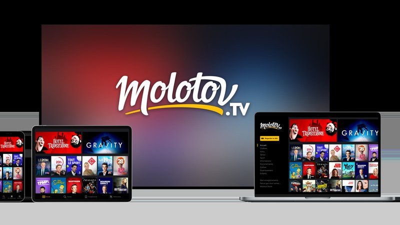 Interface utilisateur application Molotov
