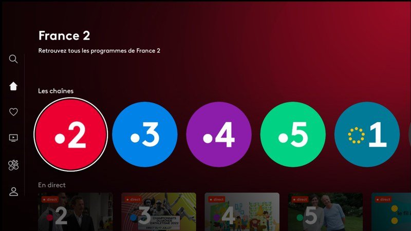 Menu replay site France Télévisions
