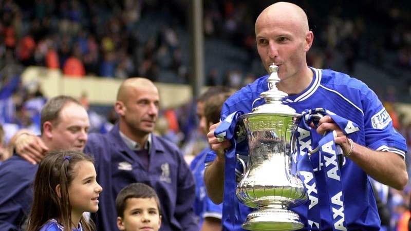 Frank Leboeuf sous le maillot de Chelsea