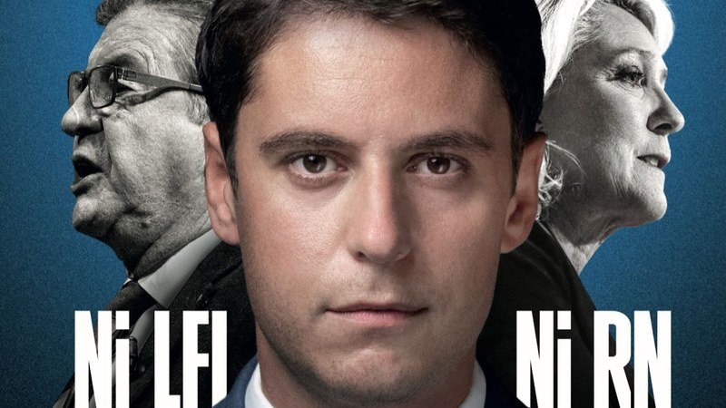Gabriel Attal en campagne électorale