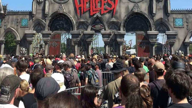 Vue aérienne du site du festival Hellfest