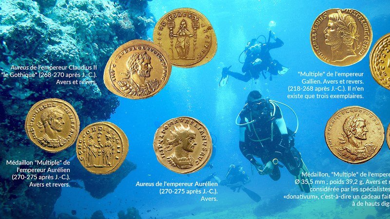 Pièces d'or romaines trésor de Lava