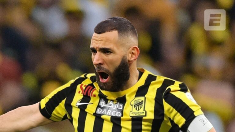 Karim Benzema sous le maillot du club Al-Ittihad
