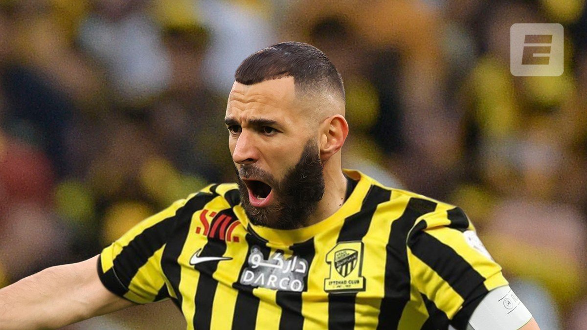 Karim Benzema sous le maillot du club Al-Ittihad