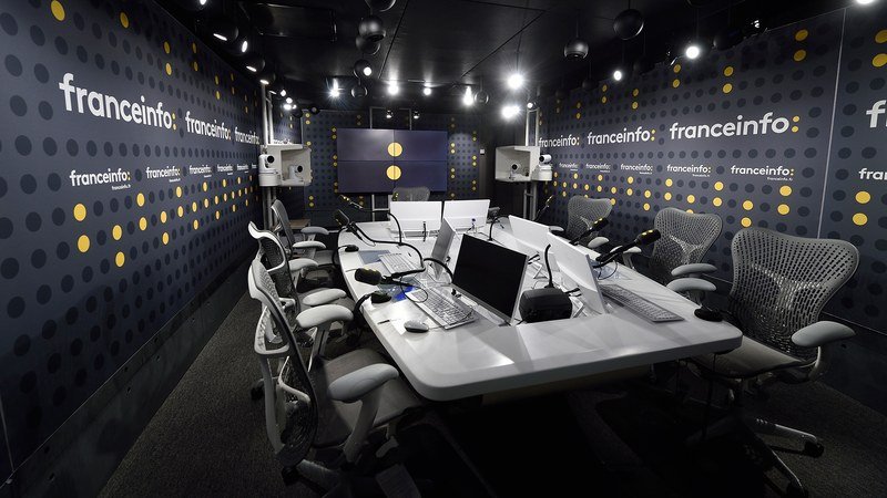 Le studio de la matinale de France Info