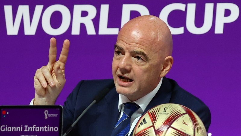 Gianni Infantino lors d'une conférence de presse