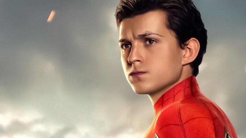 L'acteur Tom Holland dans le costume de Spider-Man