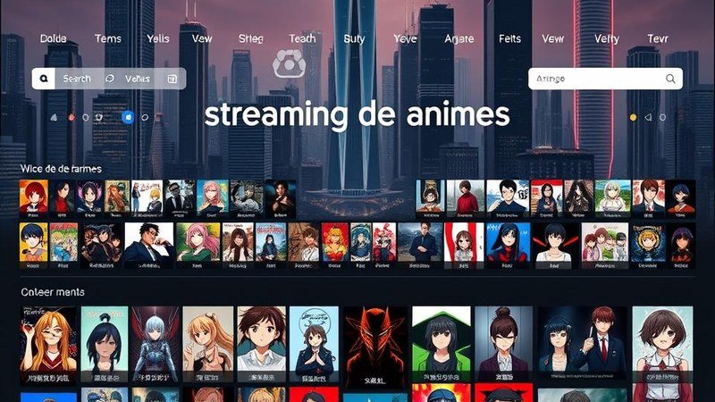 Interface utilisateur d'une plateforme de streaming
