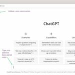 Interface utilisateur de la plateforme ChatGPT