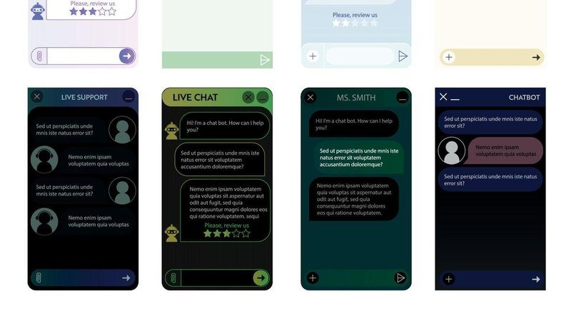 Capture d'écran de l'interface d'un chatbot moderne
