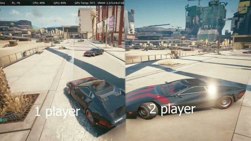 Capture d'écran de jeu Cyberpunk 2077 en mode multijoueur