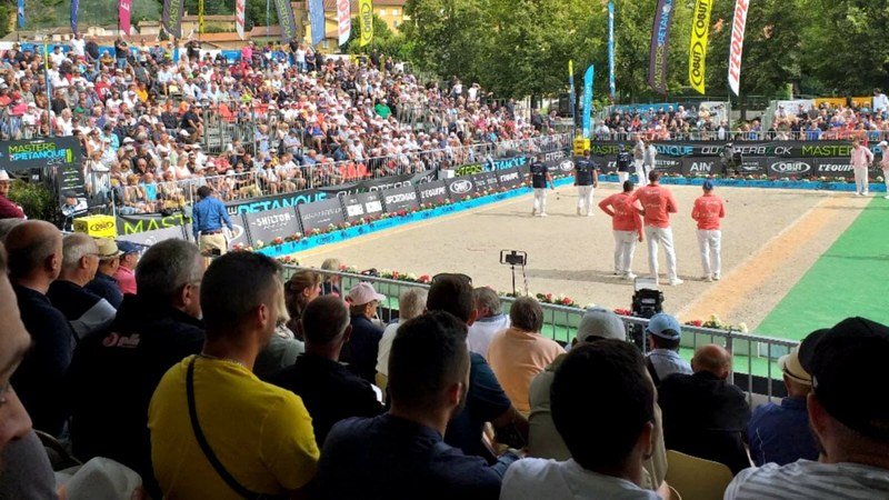 Dylan Rocher lors des Masters de pétanque