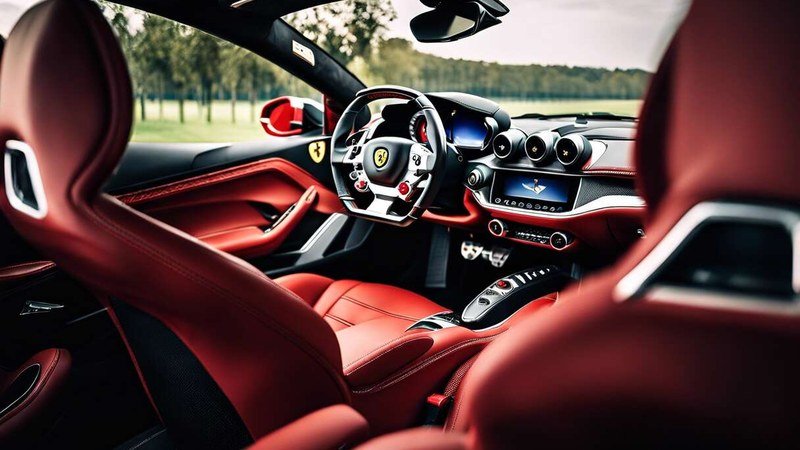 Habitacle luxueux Ferrari Purosangue