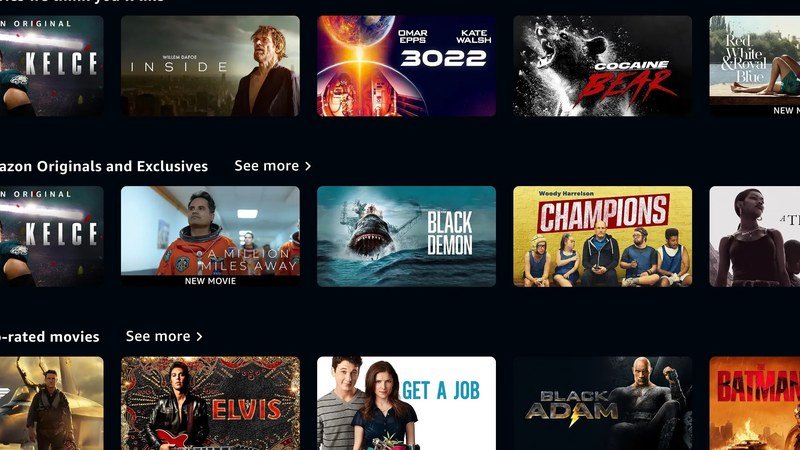 Logo et interface de la plateforme Prime Video