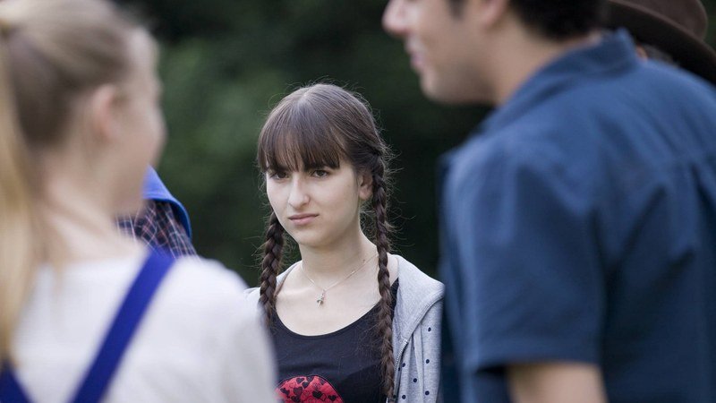 L'actrice Syrielle Mejias dans son rôle de la série Soda